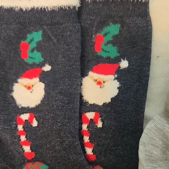 Festive Holiday Socks - Black and Gray - Picture 2 of 6